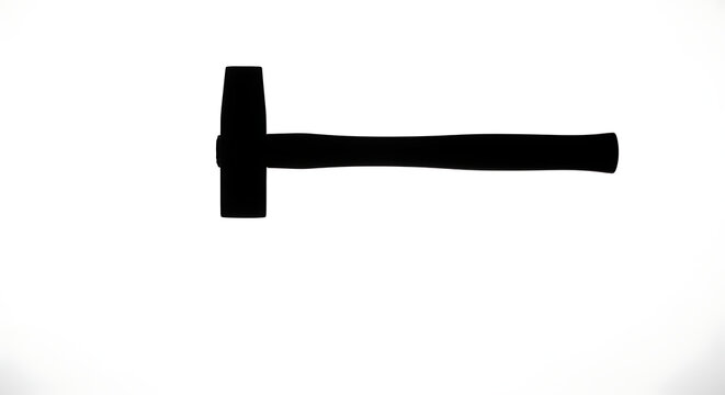 Black modern t-shaped metallic handle or tool