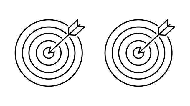 Target practice with two archery bullseyes and arrows