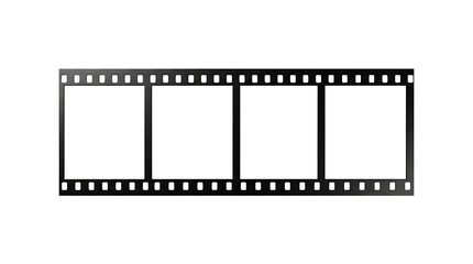 Fototapeta premium Empty filmstrip with four blank frames