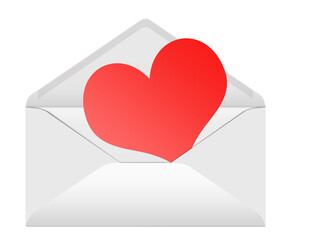 Red heart in the envelope © M. Schuppich