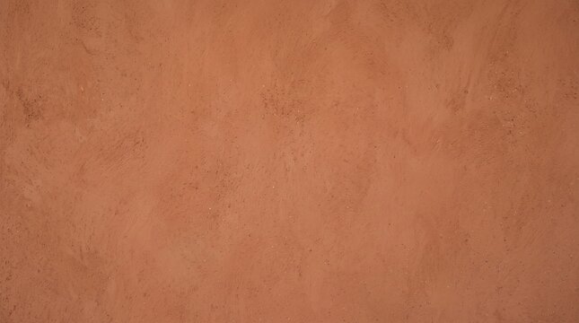 Terracotta clay plaster wall with natural gritty texture and warm rust tones