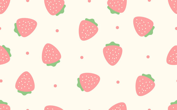 seamless pattern with strawberries