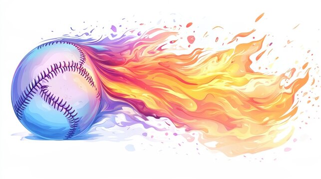 Baseball on white background,Baseball player hitting ball with bat,home run,baseball or t shirt, posters and banner,sport day, Baseball Icon Concept,Vector Template.