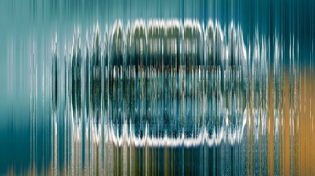 Digital pixel sorting glitch art background showcasing vertical neon lines and glowing data waves creating abstract electronic textures.