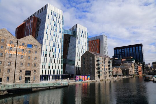 DUBLIN, IRELAND - JULY 7, 2024: Google offices in Southside docks in Dublin, Ireland. Dublin is home to Google's European headquarters.