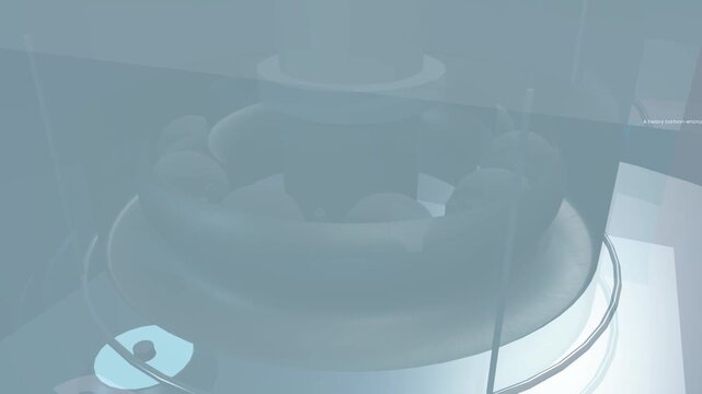 3D animation of an ultrasonic bearing cleaning process demonstrating acoustic cavitation, bubble implosions, and the microscopic removal of carbon deposits to restore hardened steel precision