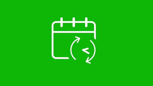Reschedule calendar arrows animation video