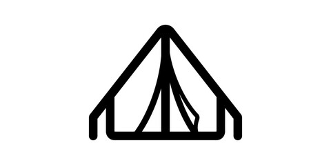 Tent icon for camping trips and outdoor adventure recreation. © MuhammadAshraf