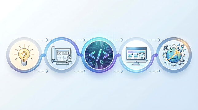 Step by Step Infographic for Website Creation