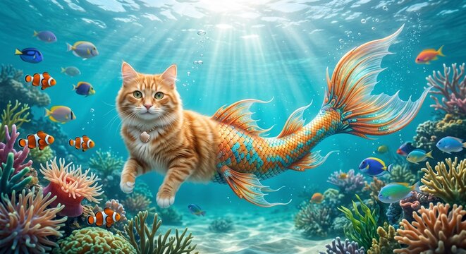 Mermaid cat