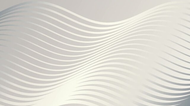 Abstract white pearl folded bands moving in 4k motion