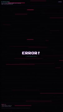 Digital Glitch System Error Message Background