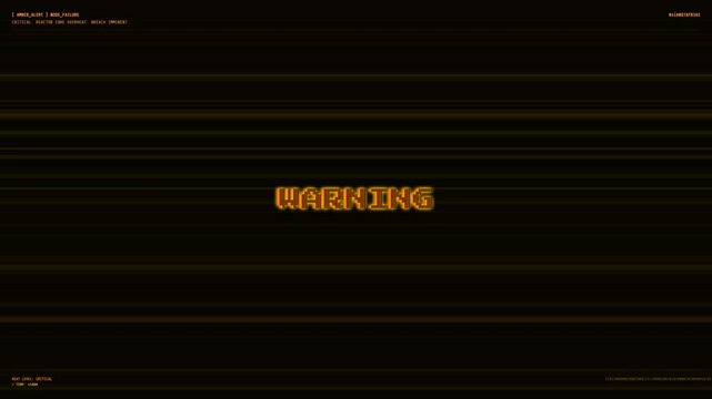 Futuristic Critical System Failure Warning Interface