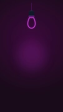 Neon Pink Glowing Abstract Circle Motion Background