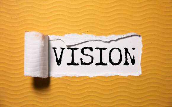 VISION word written on paper