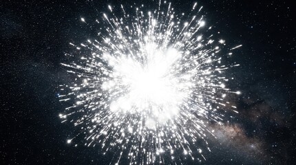 Fototapeta premium Brilliant Cosmic Explosion of Light and Stars in Deep Space