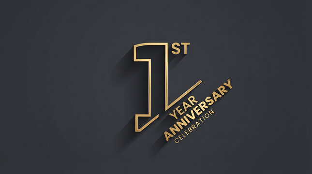Abstract golden number eleven icon with arrows