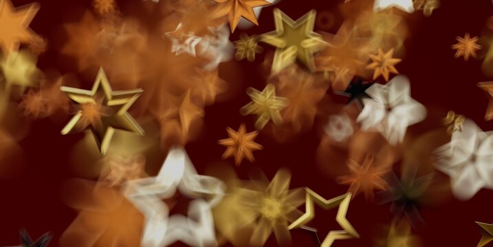 A vibrant background of golden and soft bokeh stars, perfect for celebrations.