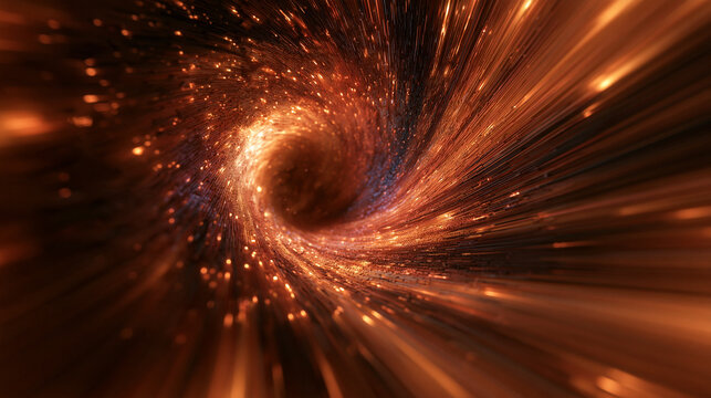 Cosmic Wormhole Vortex with Glowing Light Particles