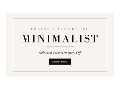Minimalist fashion collection for spring summer 26 sale.