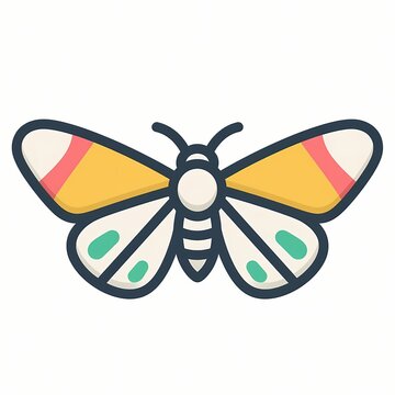 シンプルでおしゃれな蛾のアイコン