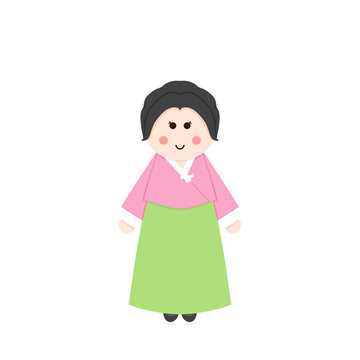 Korean female with hanbok
