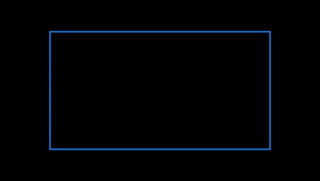 Flat Outline Rectangle Frame Animation with Line Drawing Style on Transparent Background, 4K Alpha Channel