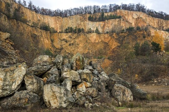 Disused porphyry quarry, Dossenheim, Baden-W&uuml;rttemberg, Germany