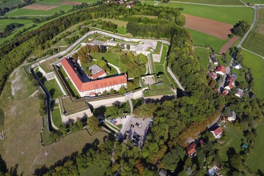 W&uuml;lzburg, pentagonal bastion plant, near Wei&szlig;enburg, Altmuehltal natural preserve, Middle Franconia, Franconia, Bavaria, Germany