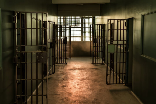 empty prison hallway.