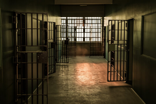 empty prison hallway.