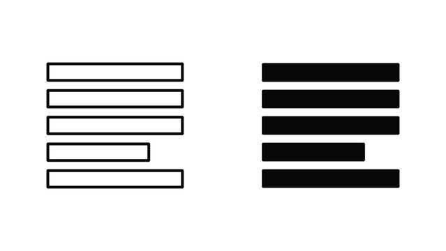 Text alignment justification icons displaying paragraph formatting tools for digital publishing
