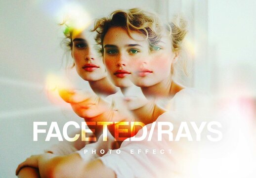 Faceted Rays Effect For Poster And Social Media Design