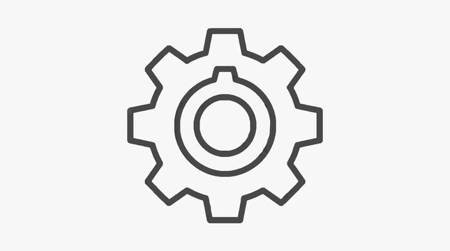 Interlocking gear icon set for technology and engineering projects