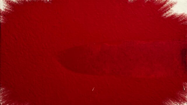 Vermilion Ink Brush Wipe Across Cream Paper Transition Overlay