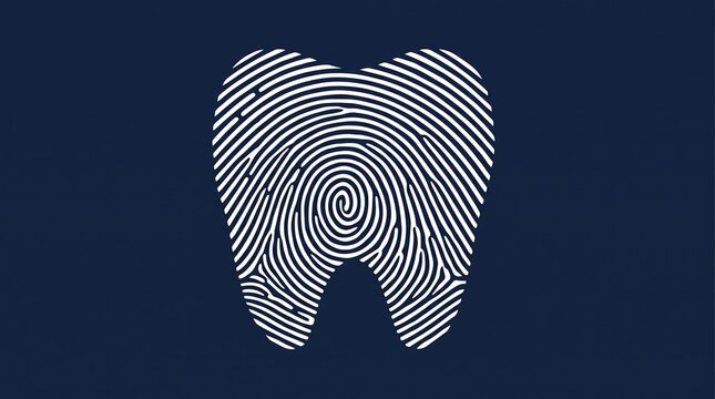 dental tooth fingerprint design for identity and security in healthcare and medical technology.