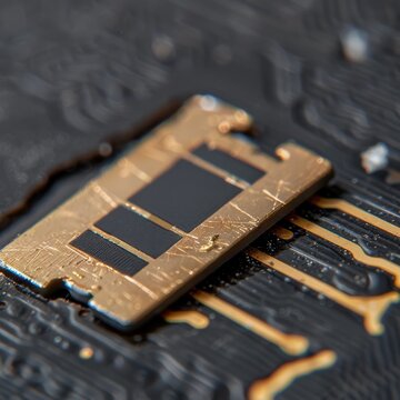 Macro photo microSD card in chewing gum