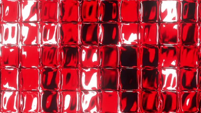 Glass square toxic wall background red liquid VJ seamless loop for party