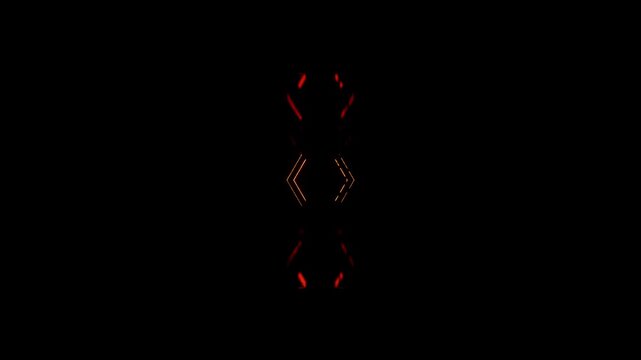 Textured rotated neon orange with yellow arrow VJ loop background