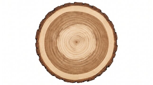 Tree trunk cross section slice