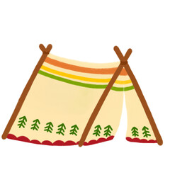 Camping tent illustration © Adzani