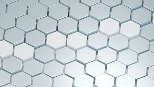 Hexagonal 3d pattern forming abstract technology background