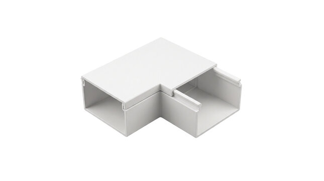 Right angle cable raceway corner with removable cover isolated