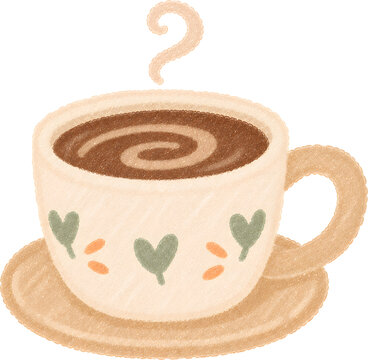 coffee cup with simple swirl
