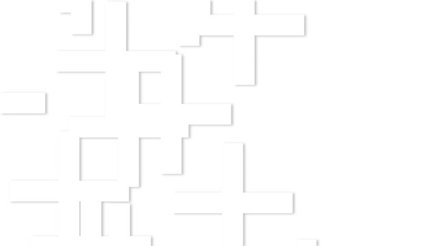 Abstract white geometric background with subtle embossed rectangular pattern and clean design