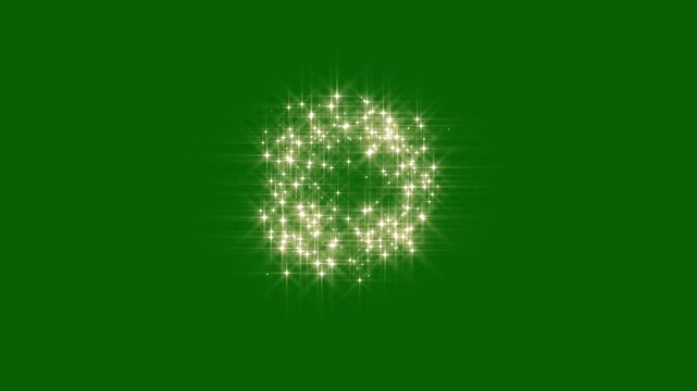 Luxury glowing white glitter star blast with sparkling magic trail, Shining glittering gold stars, animated sparkle glitter on green screen, sparkling transition effect, glowing light trails.4k video