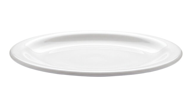 White plate isolated on transparent background