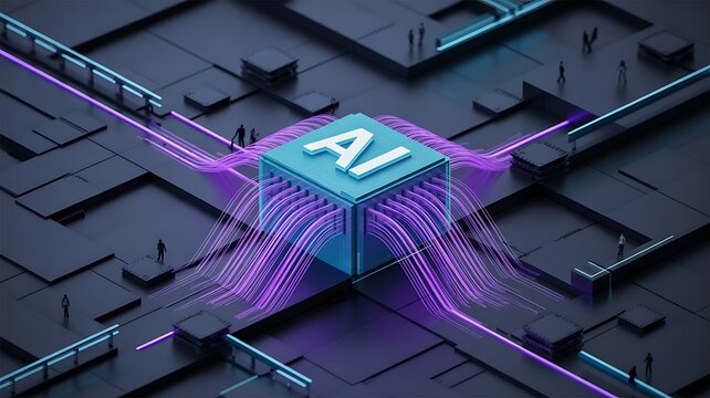 Artificial intelligence chip on a digital circuit board