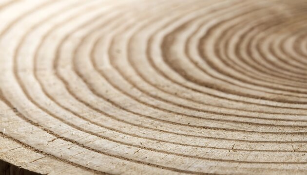Close up view of a circular wooden surface showing natural growth rings and beautiful organic wood grain texture