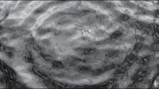 Abstract liquid mirror chrome surface with flowing reflections